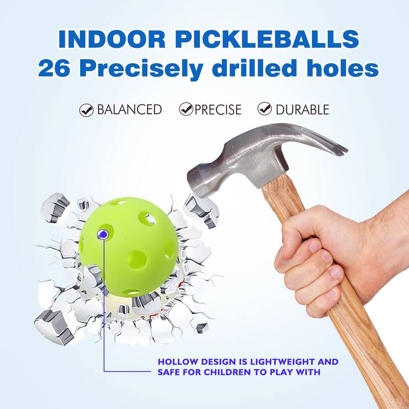 GSE™ 12-Pack Plastic Hollow Practice Baseballs, Training Softballs/Baseballs, Compatible with Indoor Pickleball Balls