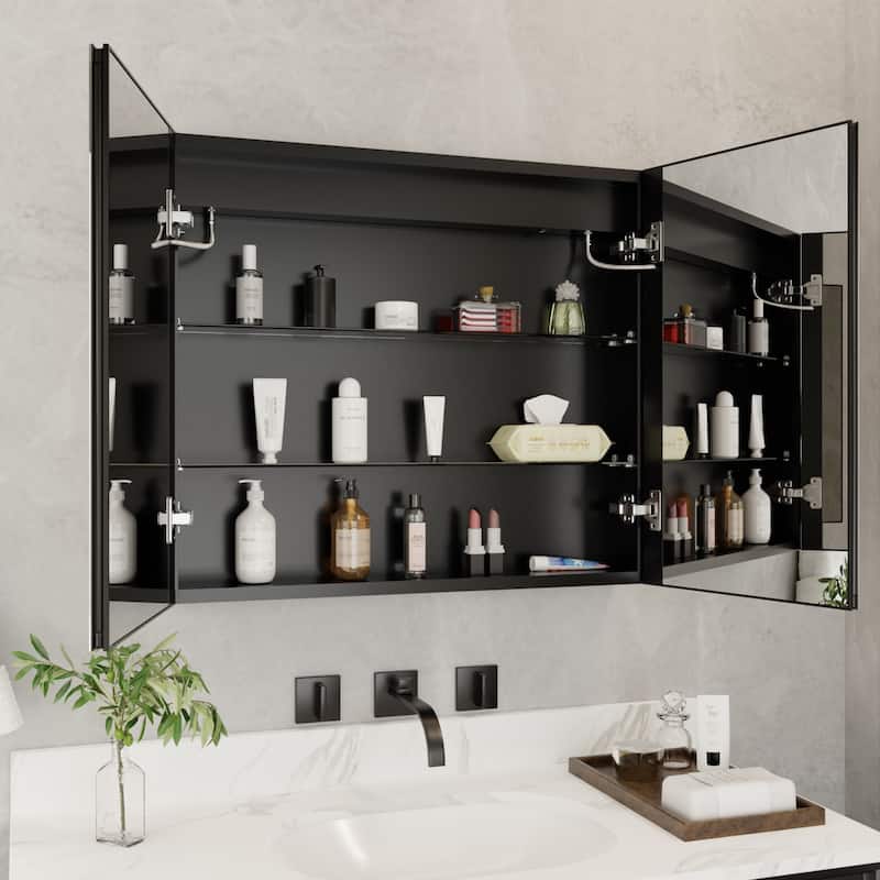 ExBrite 20" x 26" LED Bathroom Medicine Cabinet with Mirrors, Defog