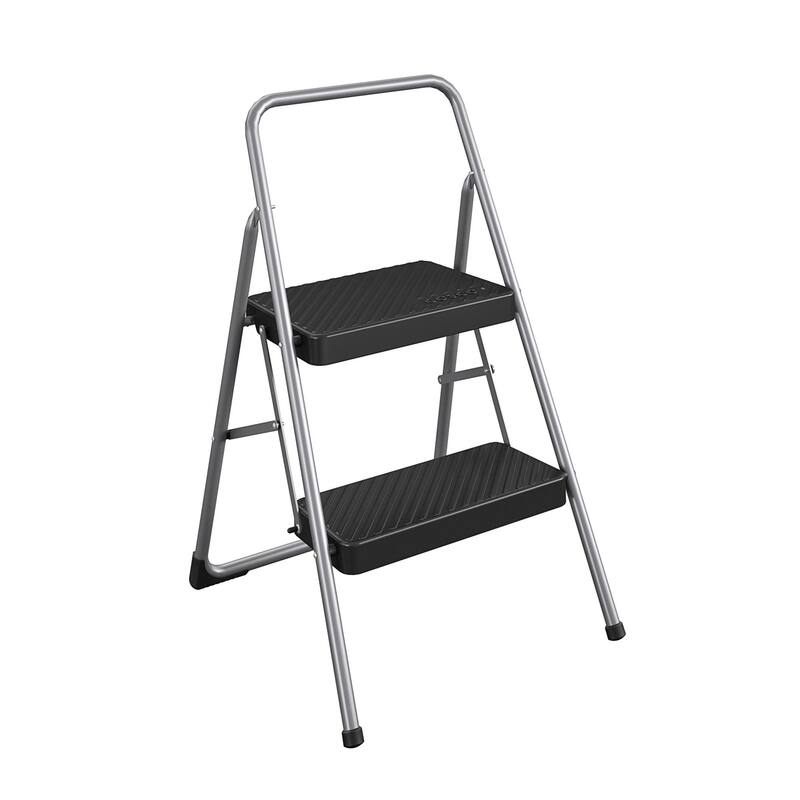 COSCO 2-Step Household Folding Steel Step Stool - Grey