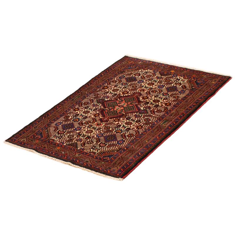 ECARPETGALLERY Hand-knotted Konya Anatolian Cream Wool Rug - 3'6 x 5'1