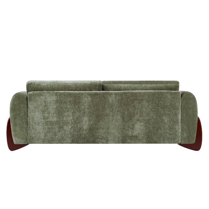 Christopher Knight Home - Hartly Modern Chenille Upholstered 3-Seater Sofa with Solid Wood Legs