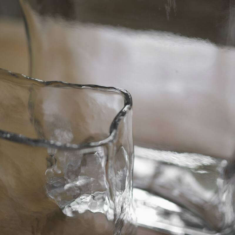 Abstract Rectangular Glass Vase - 7.5"