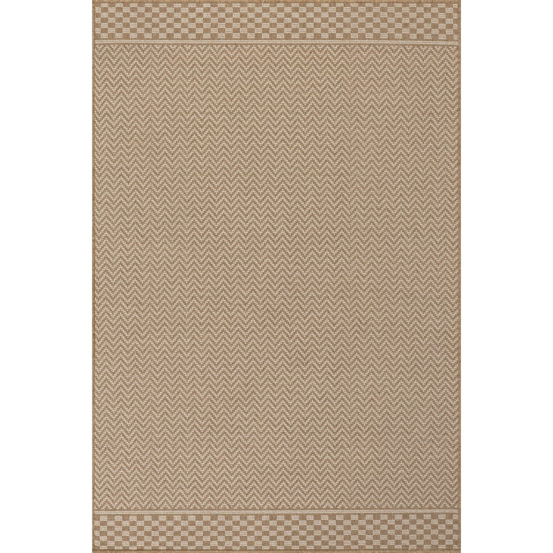 Nuloom Isavelle Modern Chevron Indoor/Outdoor Area Rug - 9' x 12' - Brown - Rectangle
