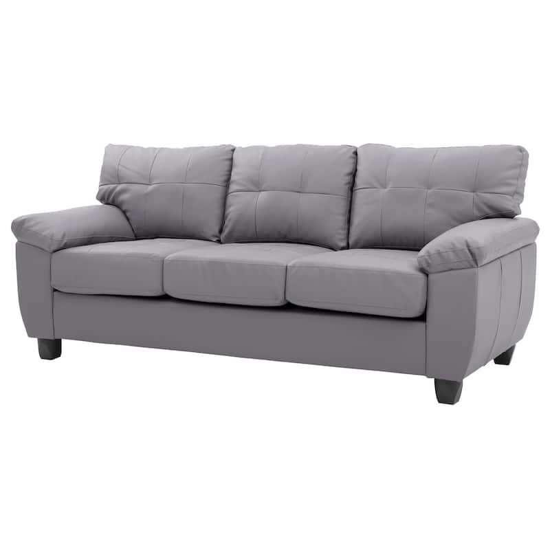 Gallant Faux Leather Sofa - Grey