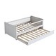 preview thumbnail 13 of 26, Wood Twin Size Platform Bed with Guardrail,Trundle and Open Fence Design,Kids and Baby