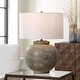 preview thumbnail 2 of 5, Uttermost Rock Of Ages Rust Brown Table Lamp - 19"W x 19"D x 26.5"H