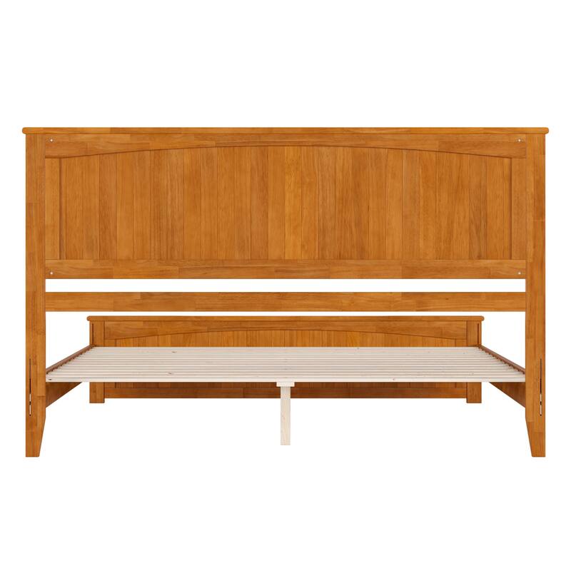 Naples Solid Wood Low Profile Platform Bed with Matching Footboard