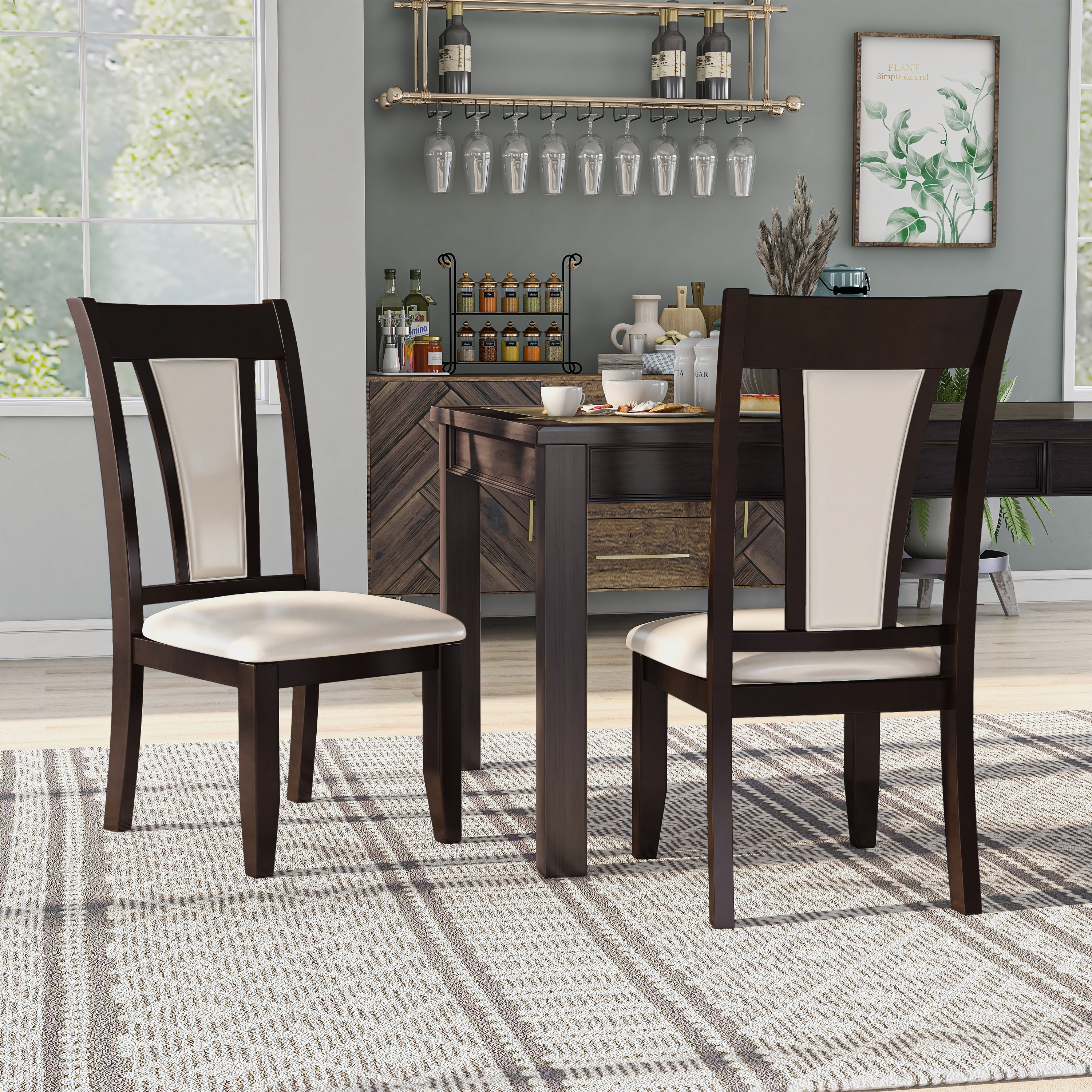 Dark cherry dining 2025 chairs