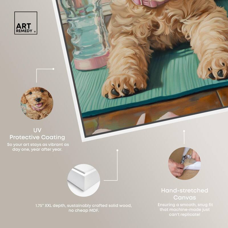 Goldendoodle Dainty Yoga Canvas by Art Remedy
