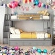 preview thumbnail 1 of 9, Twin Over Full Bunk Bed with Drawers,Ladder and Storage Staircase For Bedroom,Dorm,Adults,Kids Grey