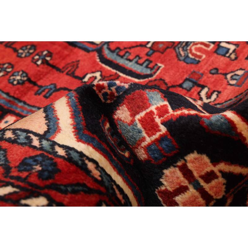 ECARPETGALLERY Hand-knotted Anatolian Vintage Dark Navy Wool Rug - 5'2 x 9'3