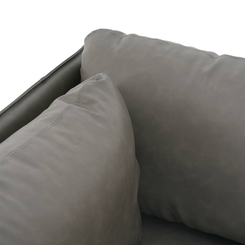 Daphne Faux Leather Lounge Chair by Christopher Knight Home