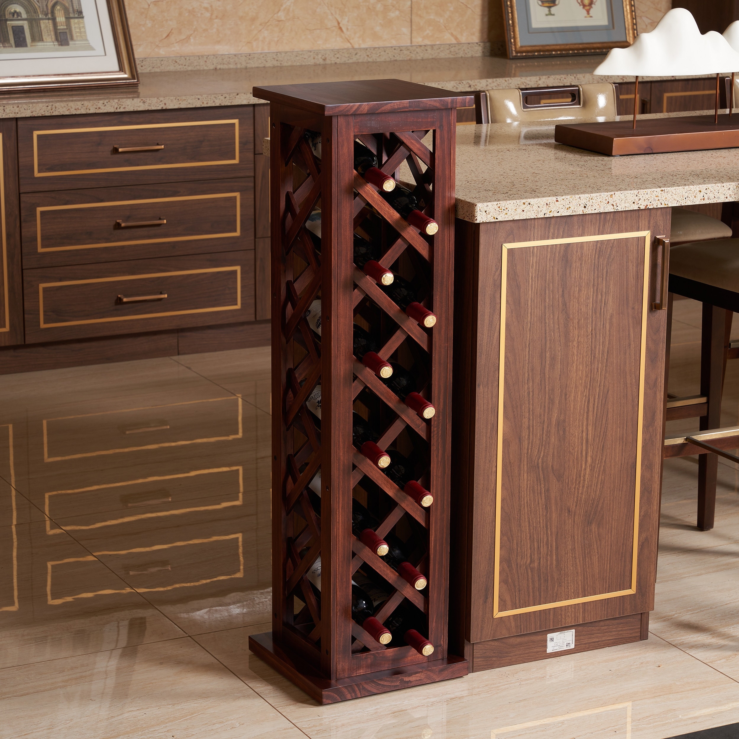 Pine wine rack with drawer new arrivals