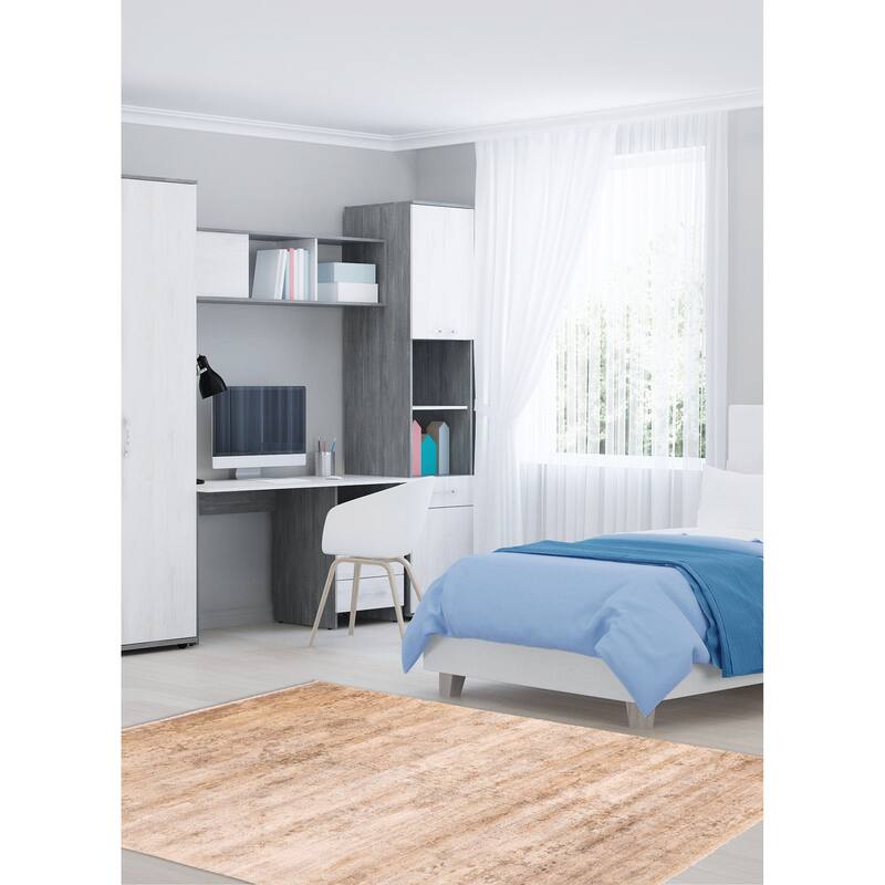 ECARPETGALLERY Hand-knotted Legacy Tan Silk Rug - 6'0 x 9'7