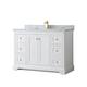 Option White / White Carrara Marble Top / Brushed Gold