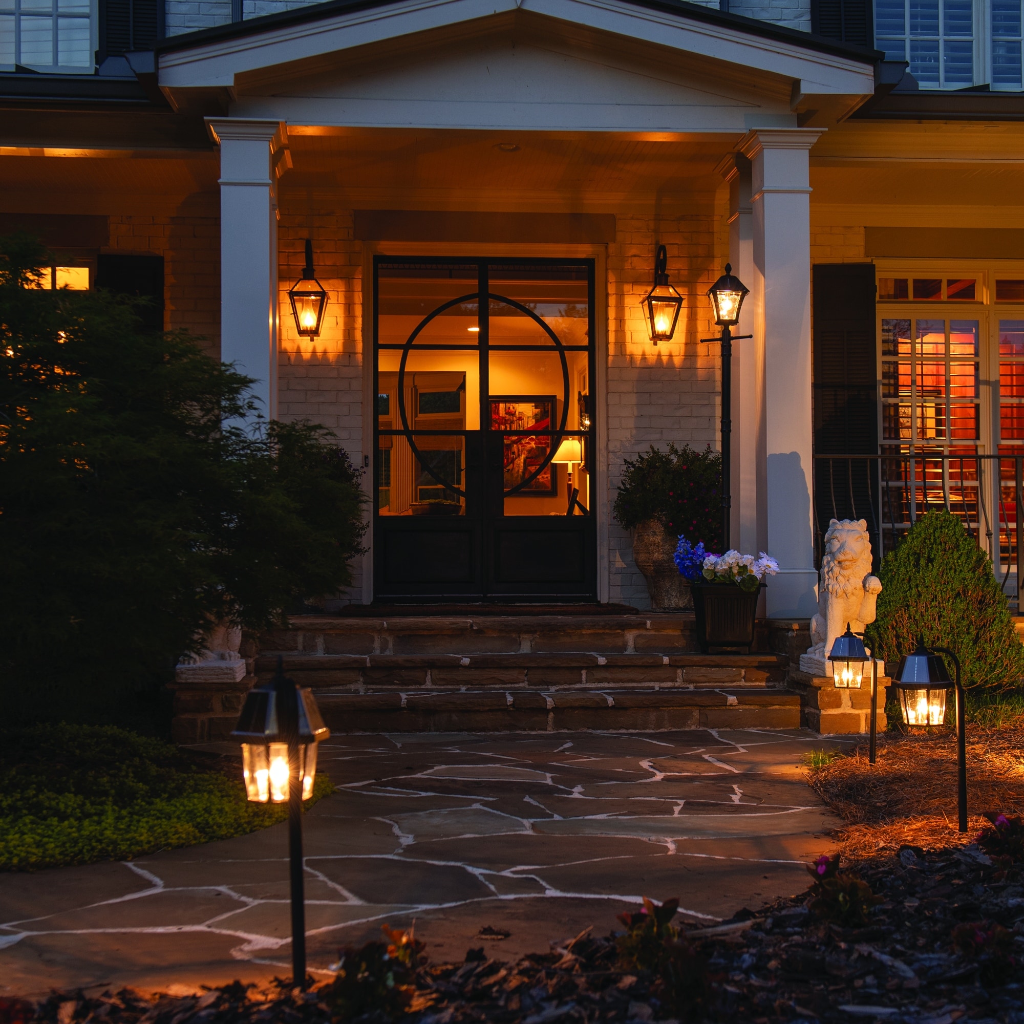 Shepherd Hook 80 Lumen Solar Warm White LED Pathway Landscape Light Bed Bath Beyond 37396714
