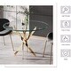 36-inch Round Glass Dining Table for 2-4, Modern Clear Circle Table ...