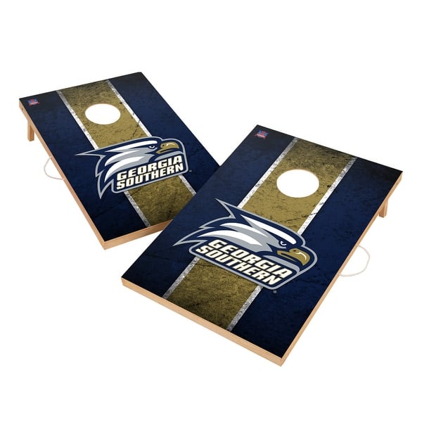 slide 2 of 6, Vintage Georgia Southern Eagles GSU 2x4 Tailgate Cornhole Boards Include Carrying Case