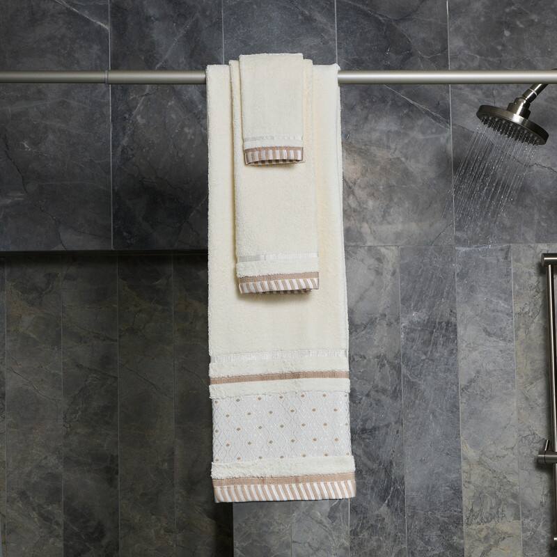 Balio 6-Piece 100 Cotton Bath Towel Set - Crème