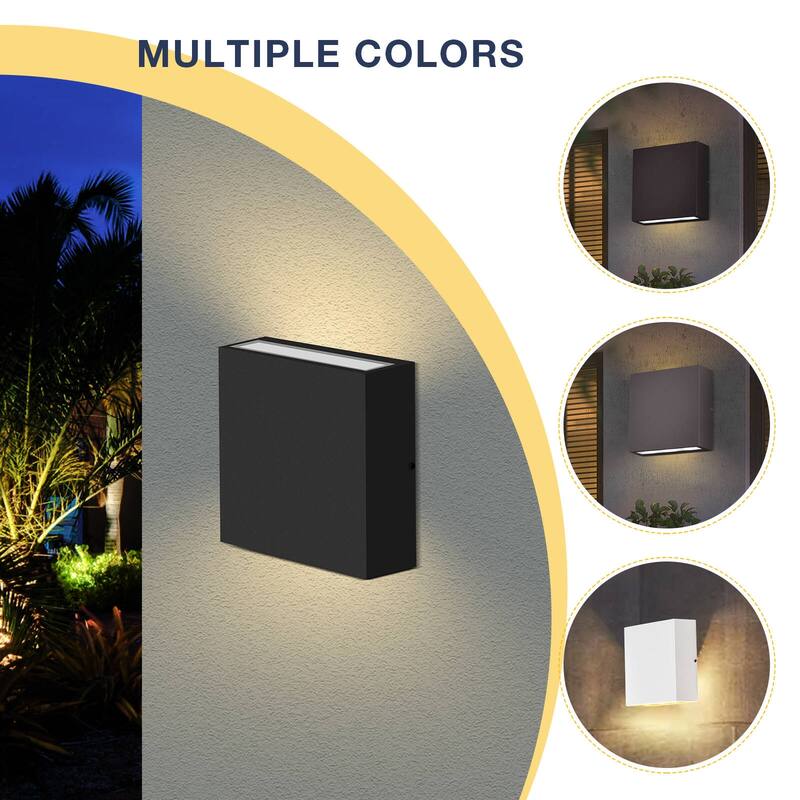 2 Pack Wall Light Outdoor LED Wall Mount Lamp Wall Sconce Lighting