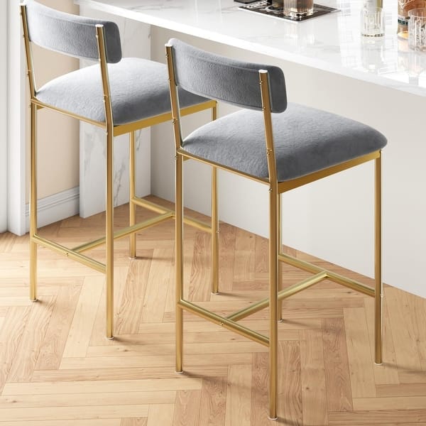 Set of 2 Padded Bar Stools with Backrest - Bed Bath & Beyond - 44063377