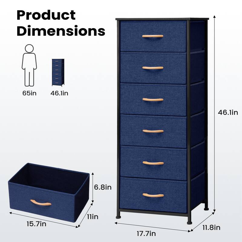 Pellebant 6 Drawers Vertical Storage Tower