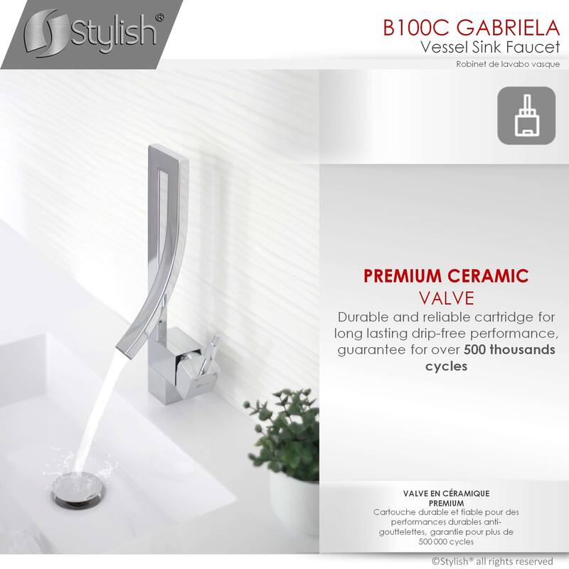 Single Handle Bathroom Faucet in Polished Chrome - Faucet Height: 14" | Spout Height: 4 3/4"