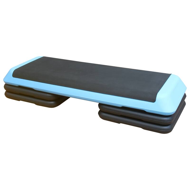 Adjustable Aerobic Workout Step With 4 Platform Risers