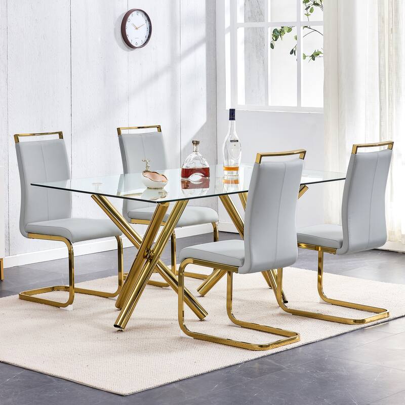 High Back Upholstered Side Chair Set Of 4