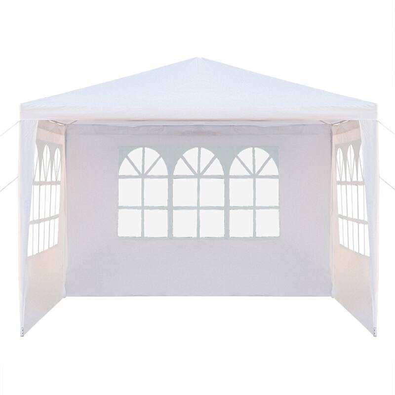 Spiral Tube Canopy Tent, Waterproof Tent with 3 Sides, White