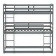 preview thumbnail 8 of 16, Twin over Twin over Twin High Quality Pine Wood Frame Triple Bunk Bed with High Guardrails