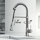 preview thumbnail 51 of 122, VIGO Edison 19" H Single Handle Pull-Down Sprayer Kitchen Faucet Set with Touchless Sensor