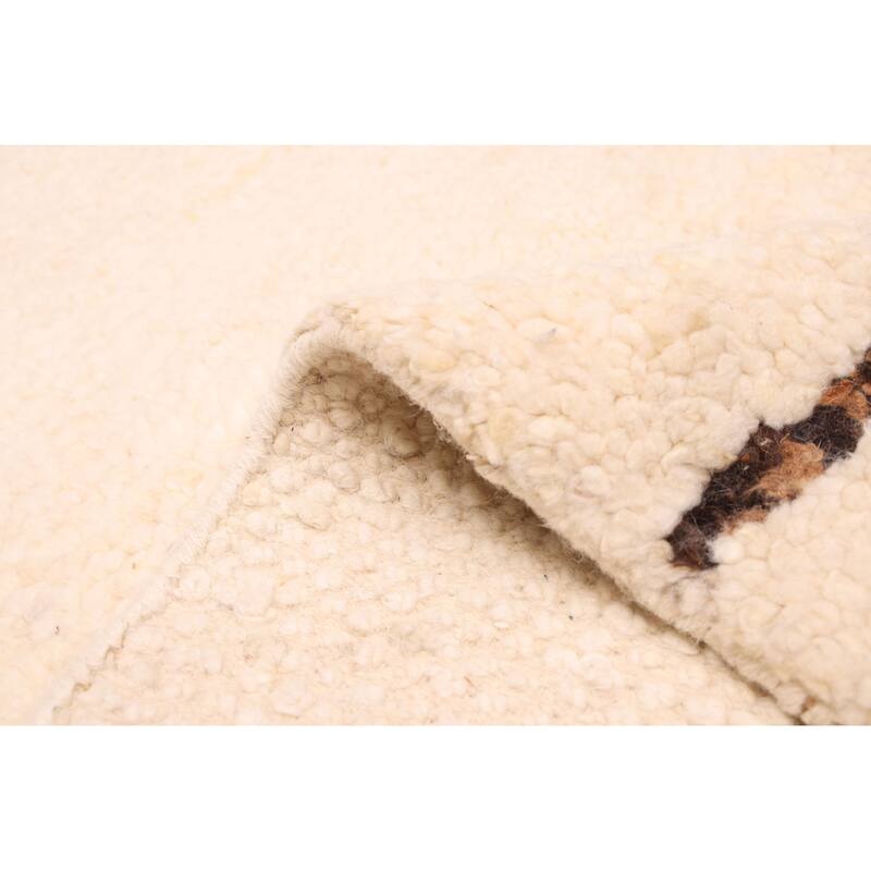 ECARPETGALLERY Hand-knotted Looma Cream Wool Rug - 7'11 x 10'2