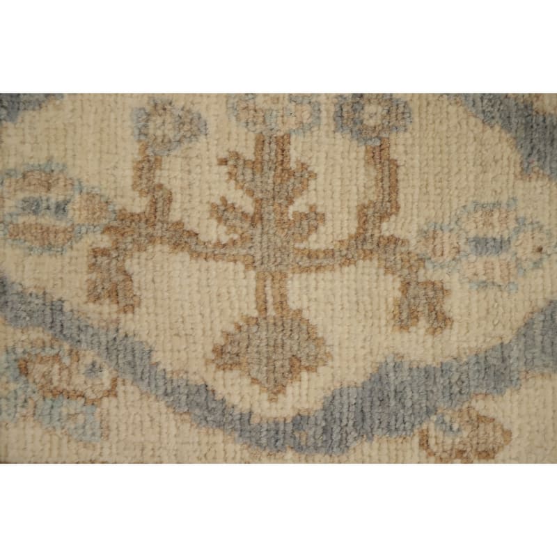 Hand Knotted Oriental 100% Wool Carpet Transitional All-Over Greys & Charcoal Oushak Area Rug - 9' 4'' X 7' 10''