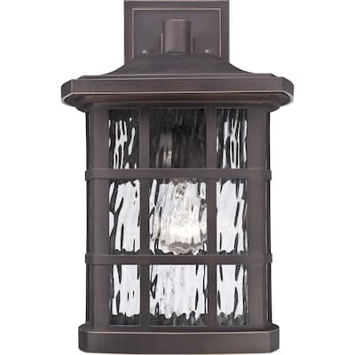 Stonington 1-Light Outdoor Wall Lantern in Palladian Bronze