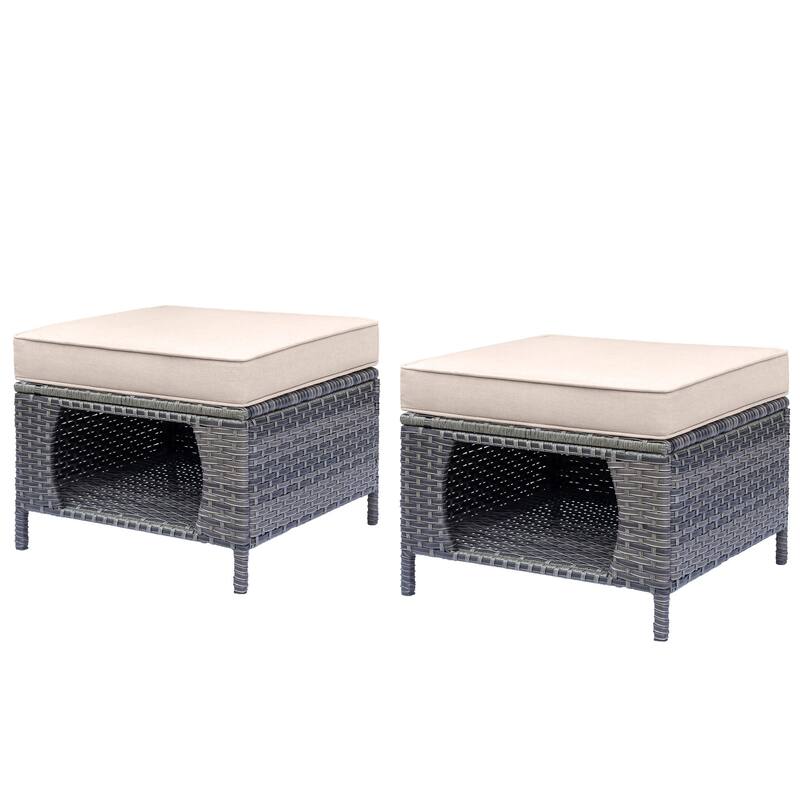 Wicker Patio Furniture Set-Outdoor Patio Conversation Seating Sets