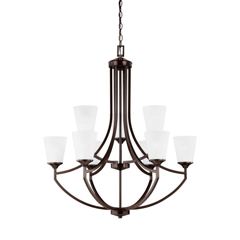 Sea Gull Hanford 9-light Chandelier - Burnt Sienna