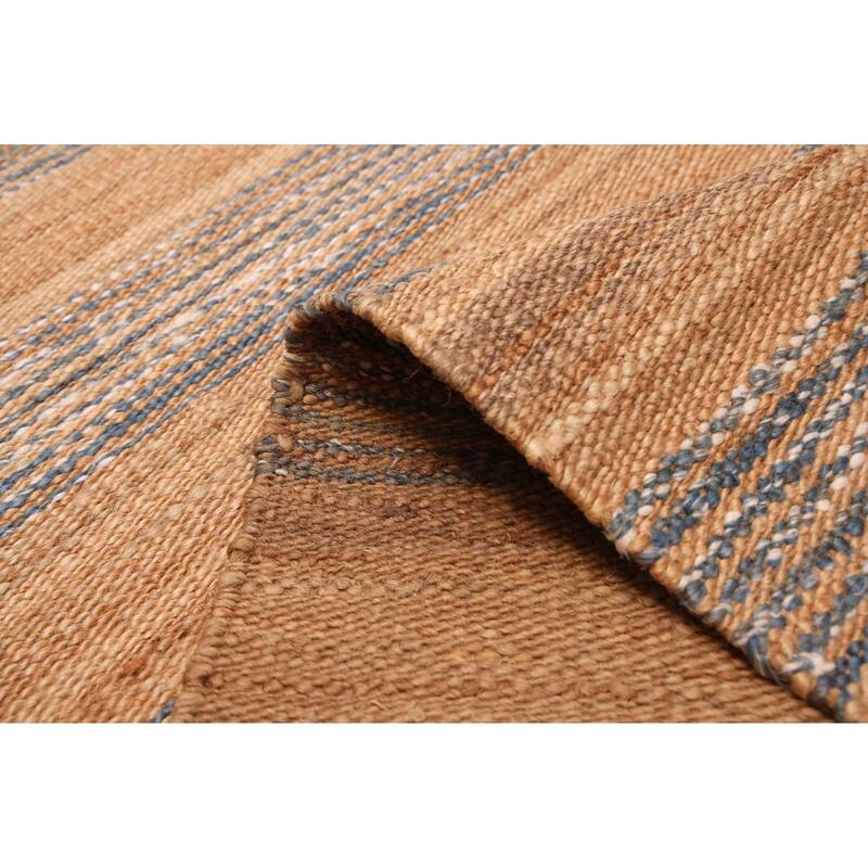 ECARPETGALLERY Flat-Weave Palas Denizli Tan Jute Kilim - 5'4 x 7'8
