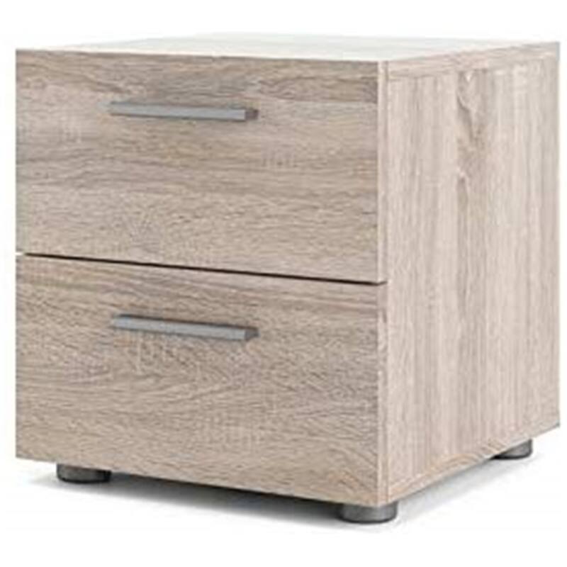 Fabric Upholstered 3-Drawer Nightstand with Chrome Knobs - Soft Grey Modern Bedside Table