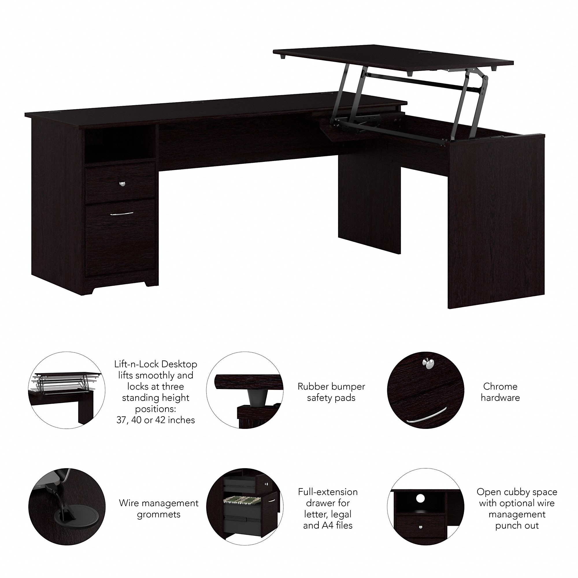 Bush furniture sit outlet to stand desk