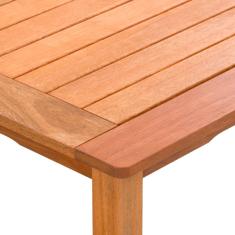 CorLiving Miramar Natural Hardwood Outdoor Dining Table - N/A