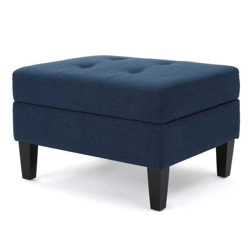 Zahra Tufted Fabric Storage Ottoman by Christopher Knight Home