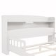 preview thumbnail 13 of 77, Pine Wood Platform Bed Low-Profile Bed Frame with Storage Headboard, Motion Sensor LED Light, Movable Guardrail, Slats Support
