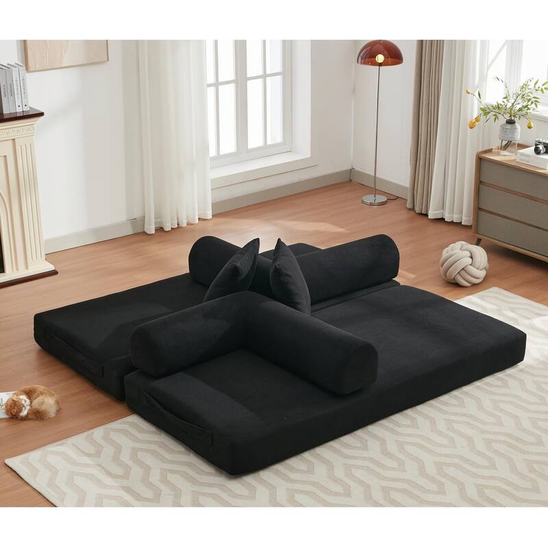 Folding Convertible Sleeper Sofa Bed with Modular Design for Living Room or Guest Room