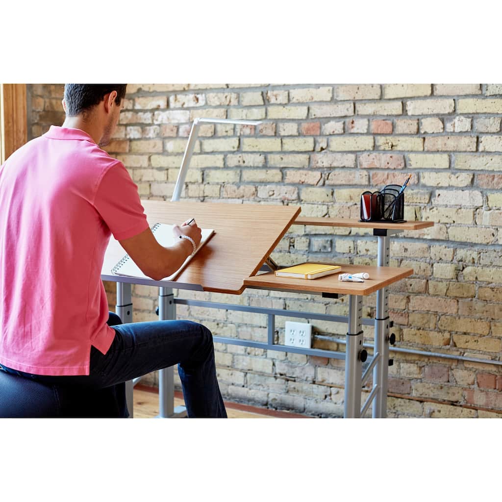 Height Adjustable Split Level Art Desk and Drafting Table