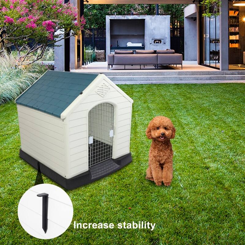 Dog House Kennel Water Resistant for Small Medium Sized Dogs with Door
