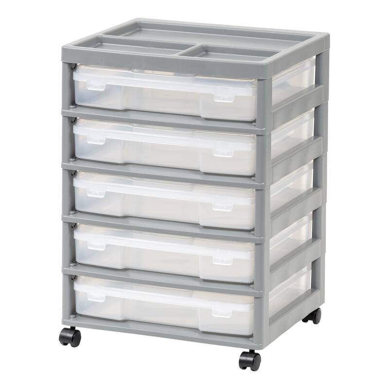 IRIS USA® Scrapbook Drawer Cart - Gray
