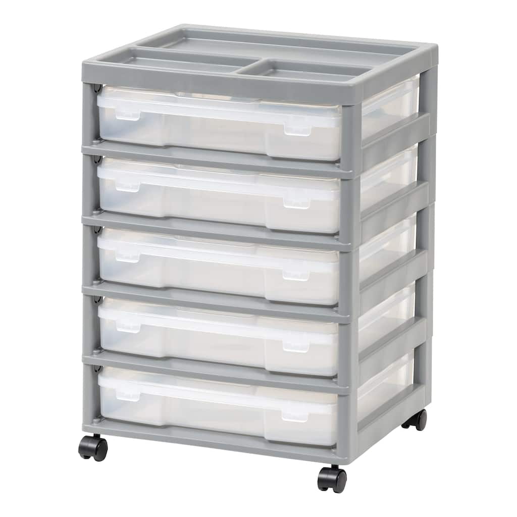 IRIS USA® Scrapbook Drawer Cart - Gray