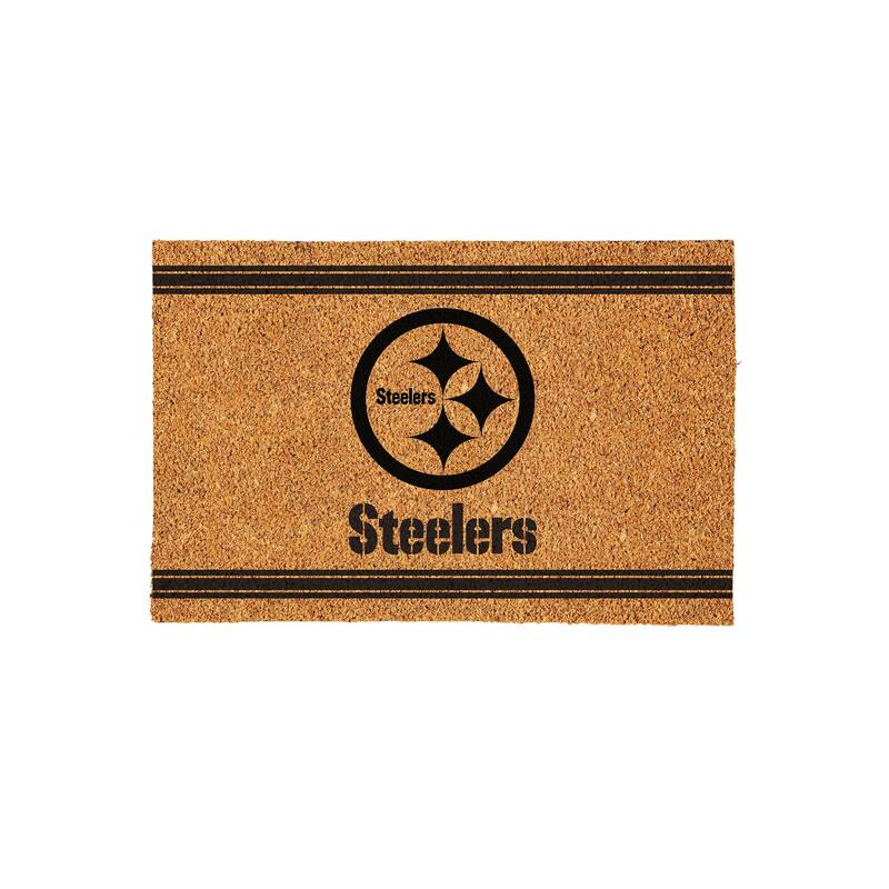 Pittsburgh Steelers Monochrome Indoor/Outdoor Coir Door Mat