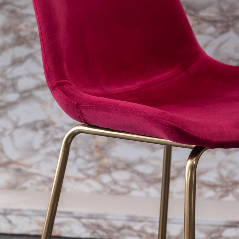 Modern Velvet 26.50 Counter Height Stool, Set of 2